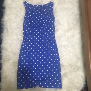 Polka dotted cotton pencil dress